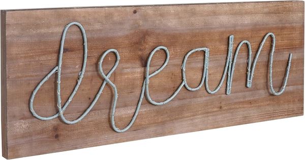 LED-Holzschild, Leuchtbild Wandbild, Landhaus ~ 28 x 72 x 3 cm, dream