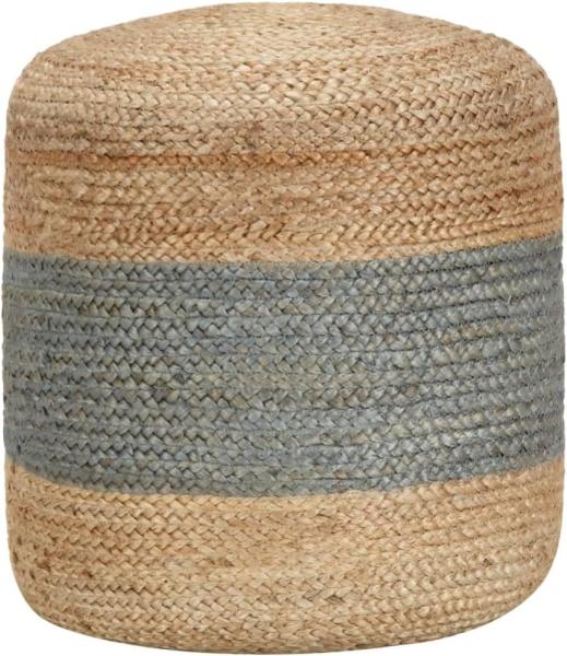 vidaXL Handgefertigter Sitzpuff Olivgrün 40 x 45 cm Jute 248079