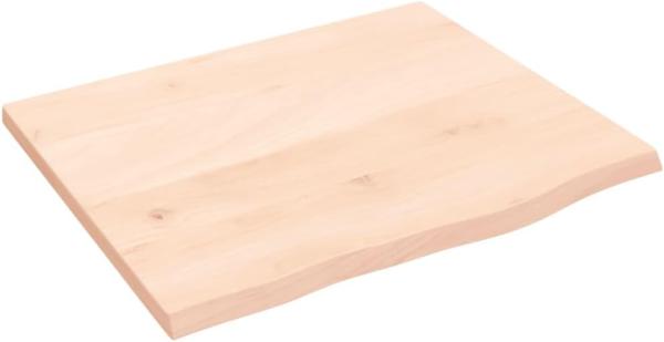 vidaXL Wandregal 60x50x2 cm Massivholz Eiche Unbehandelt 363530