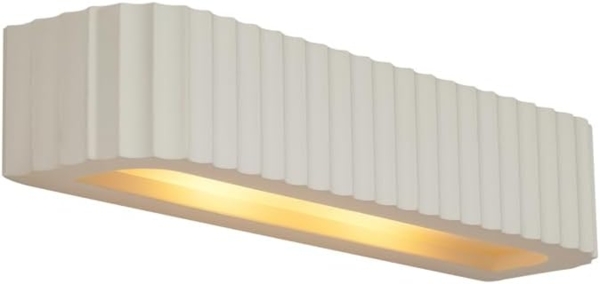 Qazqa Wandleuchte Plaster, ohne Leuchtmittel, E14, Beige, Skandinavisch, Gips, 2-flammig