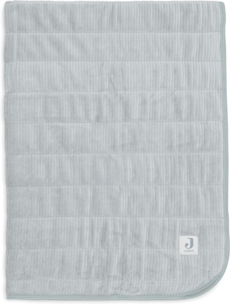 Jollein Babydecke 75 x 100 cm - Samt Ripp - Sea Gr