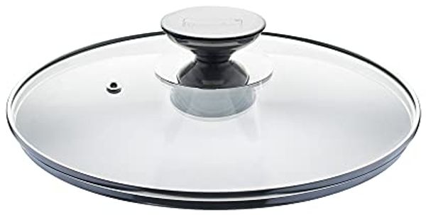 Berndes Spezialglasdeckel mit Edelstahlknauf, Sicherheitsglas, Transparent, Ø 24 cm, 007024