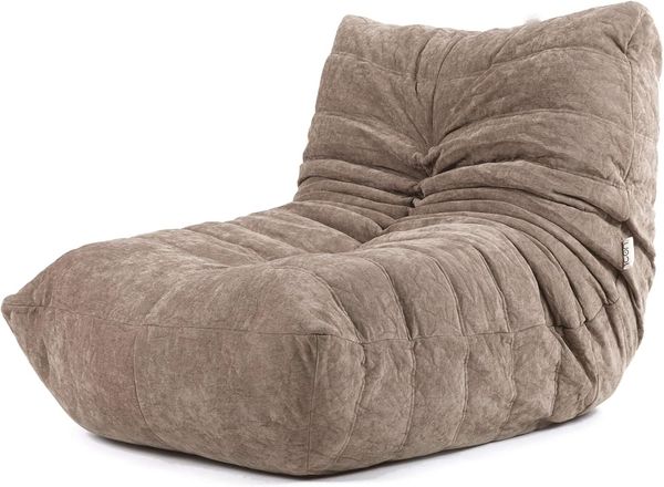 icon Sessel Schwammsofa Raupensitzsack Relaxsessel XXL aus Chenille "Enzo", Schaumstoff Füllung, für Wohnzimmer, für Schlafzimmer