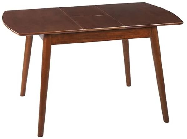 Ausziehbarer Esstisch TOMS 100 130 cm 80 cm Holzoptik Dunkler Holzfarbton