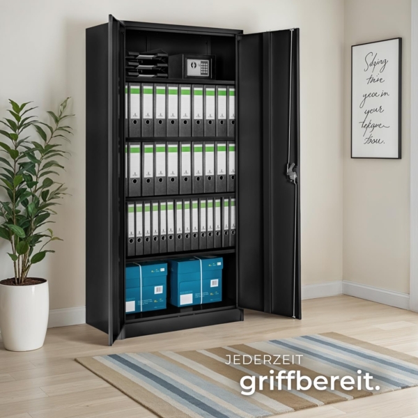 TecTake 800598 - Aktenschrank, Individuell höhenverstellbare Einlageböden, Leichte Montage - Diverse Modelle (Typ 2 | Nr. 402938) Bild 2