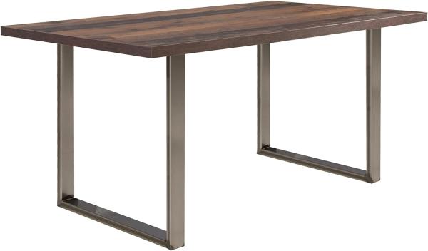 FORTE Tables Esstisch, Holzwerkstoff, Braun, 160 x 74,7 x 90 cm