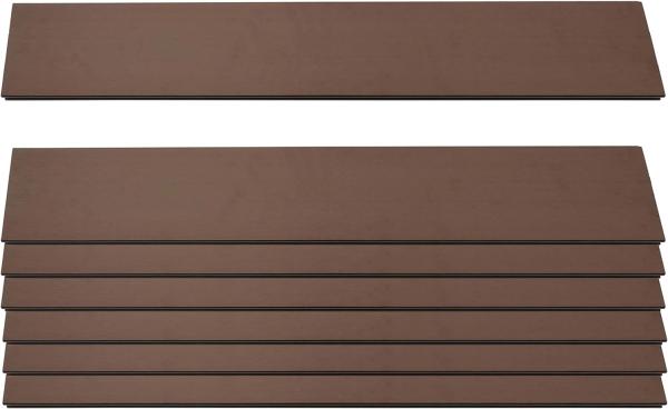 7er Set Latten für WPC-Sichtschutz Sarthe, Bretter Windschutz, ca. 1qm, FSC®-zertifiziert ~ 90cm, braun