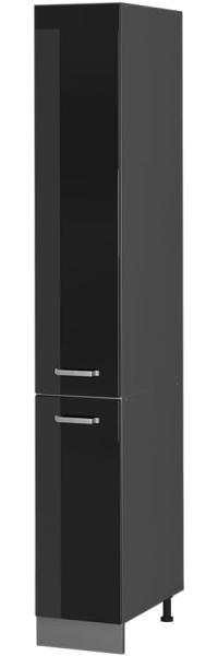 Vicco Hochschrank R-Line, Schwarz Hochglanz/Anthrazit, 30 cm