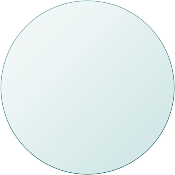 vidaXL Tischplatte aus gehärtetem Glas rund 700 mm 243628