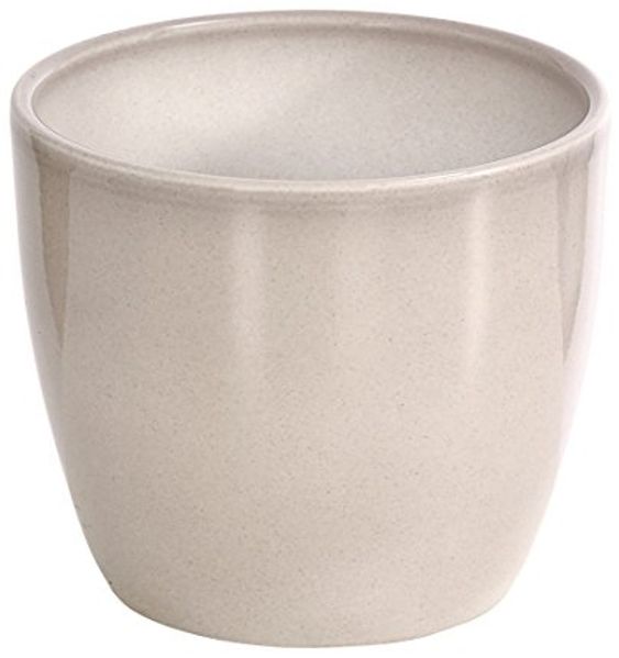 Dehner Übertopf Lina, Ø 22 - 36 cm, Höhe 19 - 29 cm, Keramik, Zeitlos, hochwertig auf jeder Fensterbank, für Pflanzen aller Art