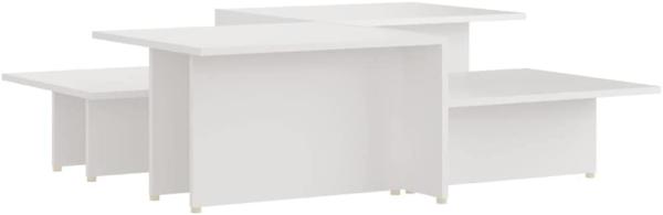vidaXL Couchtische 2 Stk. Weiß 111,5 x 50 x 33 cm Spanplatte