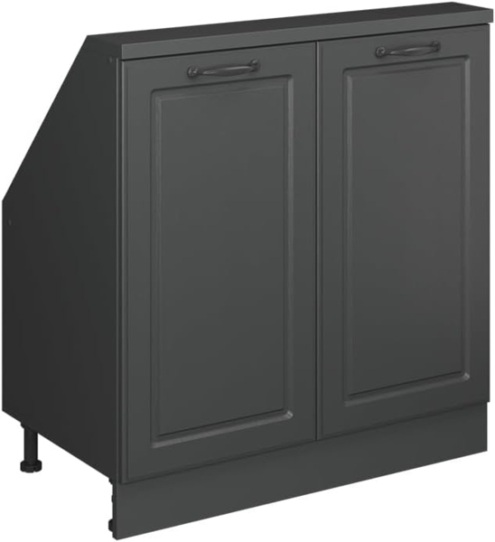 Dachschrägenschrank Rion Anthrazit Landhaus/Anthrazit mit 2 Türen Vicco