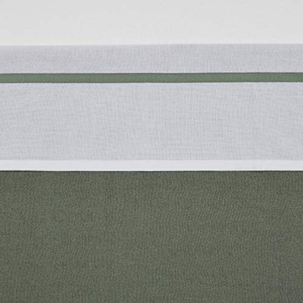 Meyco Bettlaken Weiß mit Paspel Forest Green 100x150 cm Grün dunkel