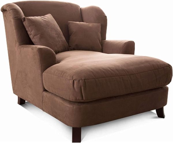Cavadore XXL-Sessel Assado / Großer Polstersessel mit Holzfüßen und großer Sitzfläche / Inkl. 2 Zierkissen / 109 x 104 x 145 / Mikrofaser Hellbraun