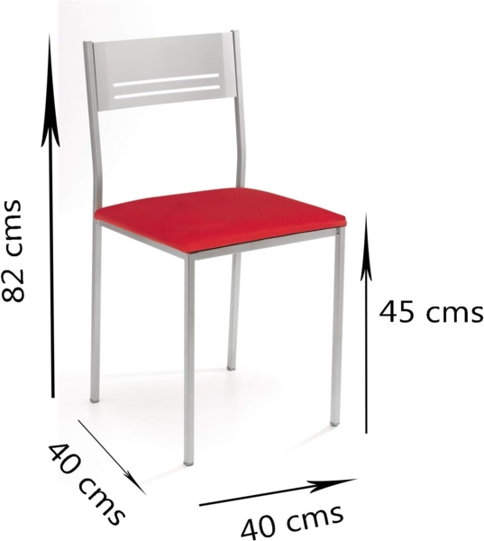 ASTIMESA SCSIRO Küchenstuhl, Metallgestell, rot, Altura de asiento 45 cms Bild 3