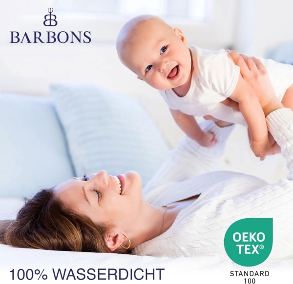 BARBONS Matratzenschoner 120x200 2er - Oeko-TEX Zertifiziert wasserdichte Matratzenauflage Inkontinenzunterlage waschbar Atmungsaktiv (120x200 cm 2er Set) Bild 4
