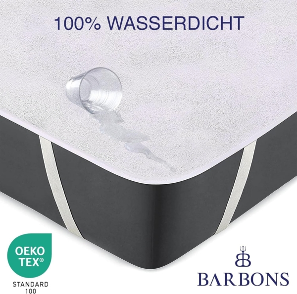 BARBONS Matratzenschoner 120x200 2er - Oeko-TEX Zertifiziert wasserdichte Matratzenauflage Inkontinenzunterlage waschbar Atmungsaktiv (120x200 cm 2er Set) Bild 5