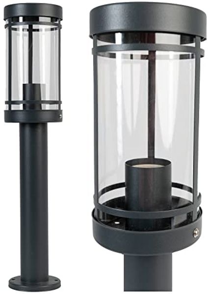 Grafner® Edelstahl Wegleuchte Gartenlampe 50cm Standleuchte Anthrazit