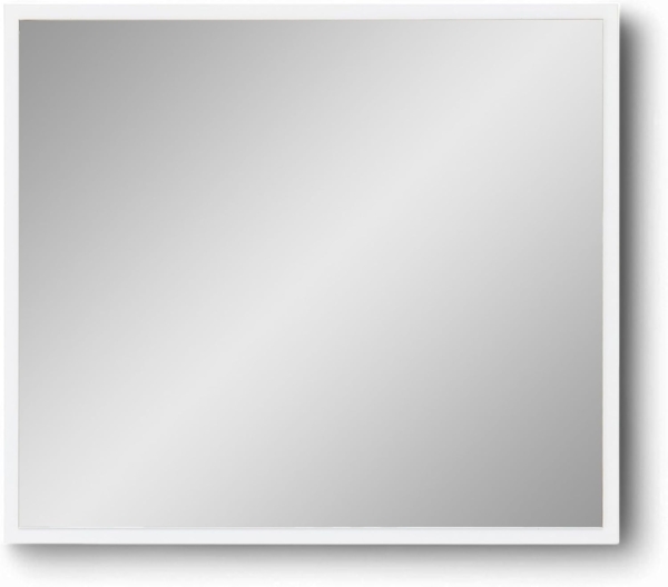 Stella Trading Memphis Wandspiegel in Weiß - Vielseitig einsetzbarer Spiegel für Flur & Garderobe - 80 x 70 x 2 cm (B/H/T)