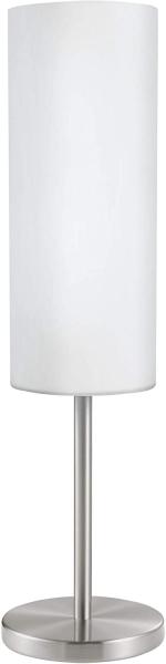 Eglo 85981 Tischleuchte Troy 3 E27 1X40W Glas satiniert weiß H:46cm Ø10,5cm mit Kabelschalter