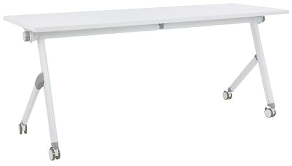 Zusammenklappbarer Schreibtisch mit Rädern Weiß BENDI