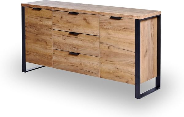 Jahnke Sideboard, Engineered Wood, Kerneiche, One Size Bild 4