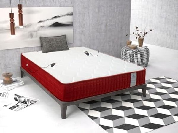Imperial Confort Helsinki Viskoelastische Matratze aus Graphen, mit Massage, 90x200 cm, Dicke 25 cm, wendbar