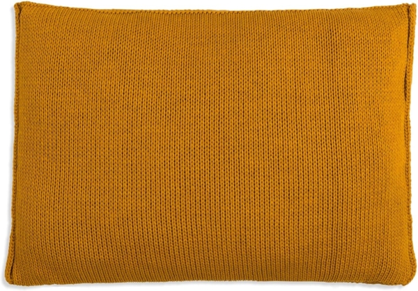 Knit Factory Uni Kissen 60x40 cm Glatt Gelb Bild 2