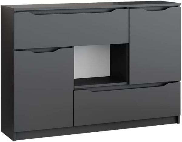 Vicco Sideboard Kommode Mehrzweckschrank Ruben Anthrazit 120 cm 4 Schubladen Schrank