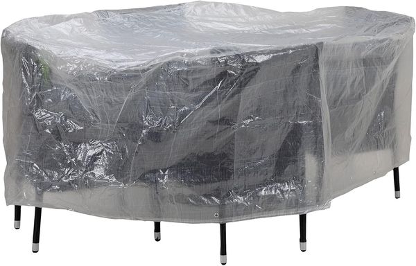ACAMP Abdeckung für Outdoor Gartenmöbel oval 180 cm schützt vor Wind, Regen und Sonneneinstrahlung robuste Schutzhülle mit perfektem Sitz schützt vor Wind, Regen und Sonneneinstrahlung reißfeste Abdeckhaube