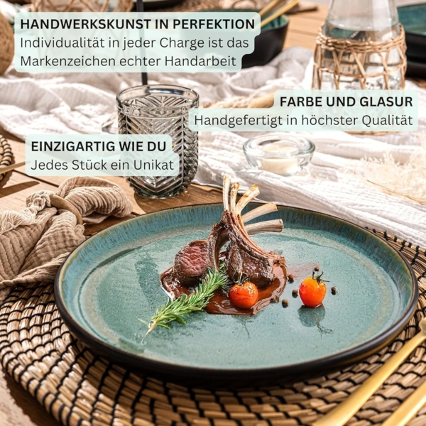 SÄNGER Steingut Geschirrset Fiji, Tafelservice 18 teilig für 6 Personen Bild 6