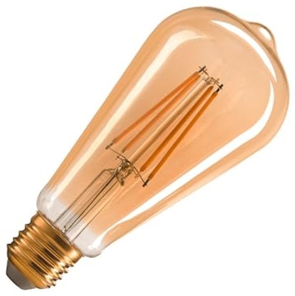 SLV ST64 E27, LED Leuchtmittel gold 7,5W 2500K CRI90 320° - LED Lampen Sockel E27