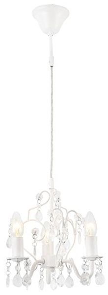 Kronleuchter Luzern 140 cm dreiflammig E14 Weiß Metall Kunststoff lux. pro