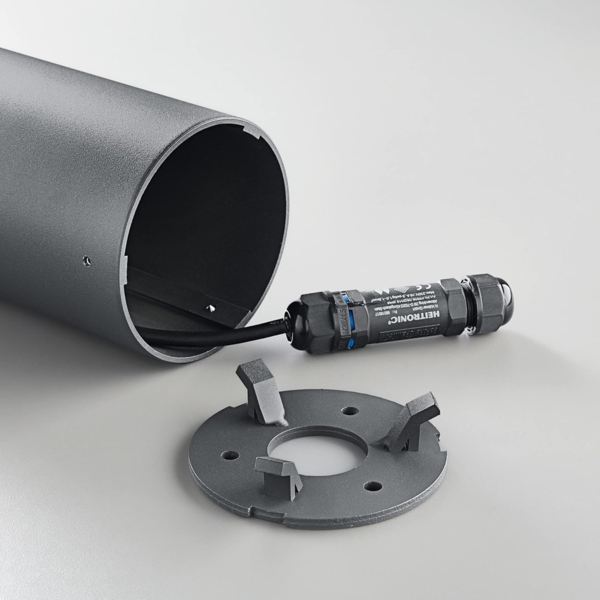 Heitronic Nr. 500671-HE Sockelleuchte Outdoor Santorin anthrazit E27 IP54 50cm Bild 3