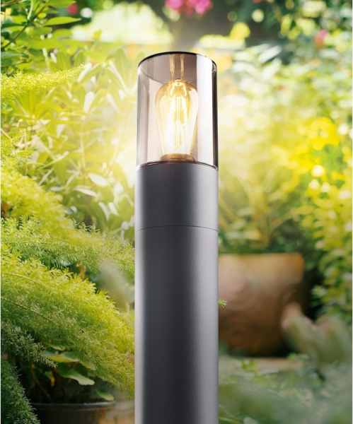 Heitronic Nr. 500671-HE Sockelleuchte Outdoor Santorin anthrazit E27 IP54 50cm Bild 2