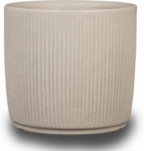 Scheurich Pflanzkübel dickwandiger Topf aus hochwertigem Kunststoff, vereint verspielte Rillen und modernes Design