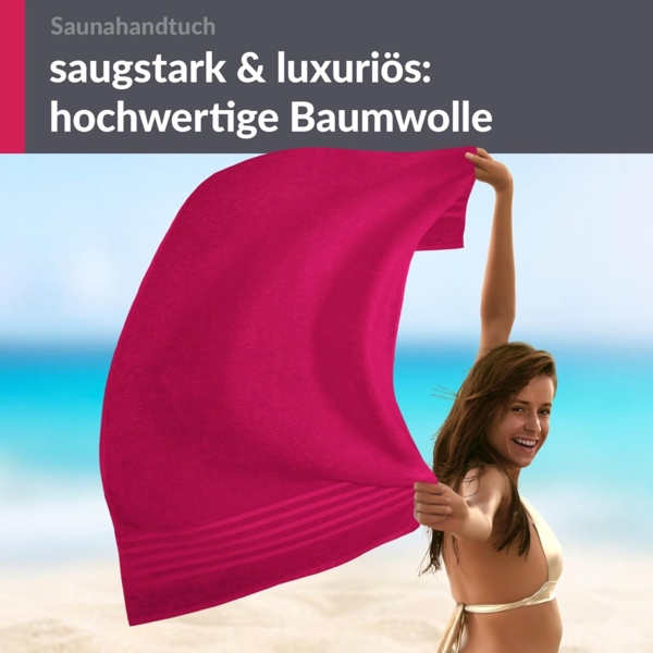 Lashuma Saunatuch London, Frottee (1-St), Badetuch extra lang 85x220 cm, Handtuch Wellness Bild 6