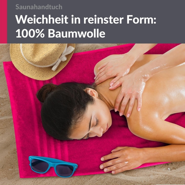 Lashuma Saunatuch London, Frottee (1-St), Badetuch extra lang 85x220 cm, Handtuch Wellness Bild 4