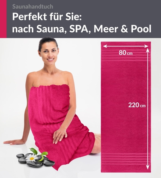 Lashuma Saunatuch London, Frottee (1-St), Badetuch extra lang 85x220 cm, Handtuch Wellness Bild 5