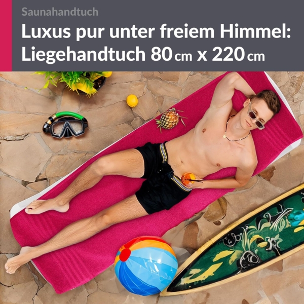 Lashuma Saunatuch London, Frottee (1-St), Badetuch extra lang 85x220 cm, Handtuch Wellness Bild 7