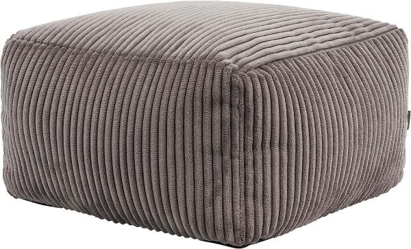 Icon Sitzpuff „Theo“, Cord, Fußhocker für das Wohnzimmer, Schlafzimmer, Hocker, Sitzsäcke, Sitzkissen