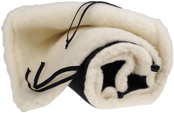 Wasserdichte, warme Decke für den Kinderwagen, Buggy, Jogger (Schwarz/Merinowolle) Bild 4