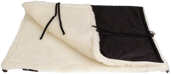 Wasserdichte, warme Decke für den Kinderwagen, Buggy, Jogger (Schwarz/Merinowolle) Bild 5