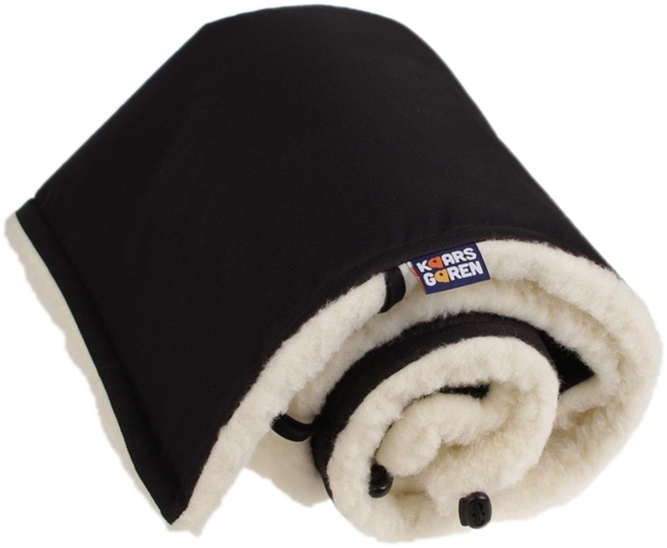 Wasserdichte, warme Decke für den Kinderwagen, Buggy, Jogger (Schwarz/Merinowolle) Bild 6