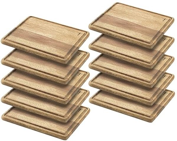 METALTEX 561304000 Schneidebrett 24 x 20 x 1,5 cm mit Saftrille aus Akazienholz / Schneidbrett