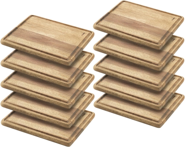 METALTEX 561304000 Schneidebrett 24 x 20 x 1,5 cm mit Saftrille aus Akazienholz / Schneidbrett