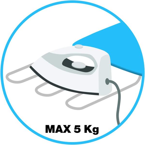 Gimi Junior Bügelbrett Bügeltisch Ironing Board 33 x 5 x 110 cm Baumwolle, für Dampfbügeleisen, Mehrfarbig Bild 4