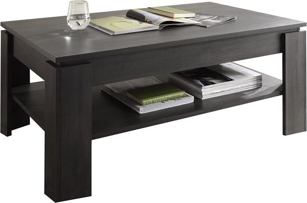 trendteam smart living Wohnzimmer Couchtisch Wohnzimmertisch Universal, 110 x 47 x 65 cm in Esche Grau mit zusätzlicher Ablagefläche