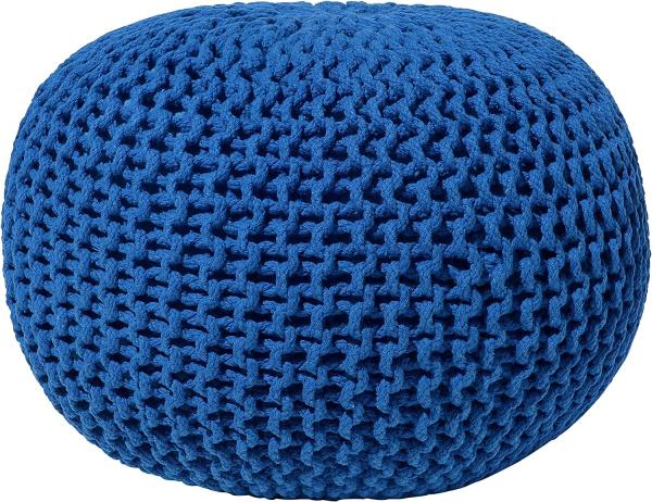 Pouf blau ⌀ 50 cm CONRAD