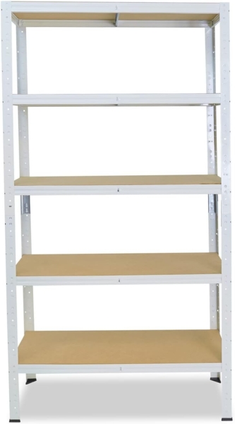 shelfplaza HOME 180x30x50 cm Schwerlastregal in weiß mit 5 Böden und 175 kg Traglast pro Boden Bild 6